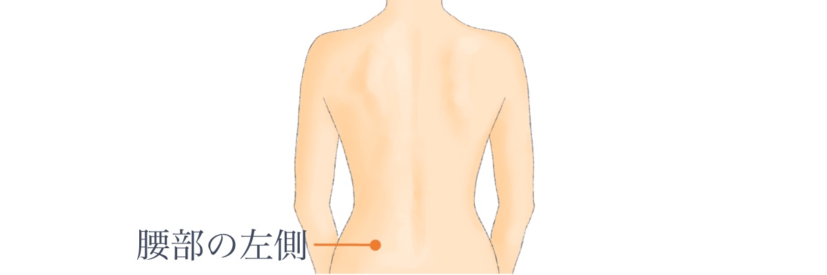 腰部左側の痛みイラスト